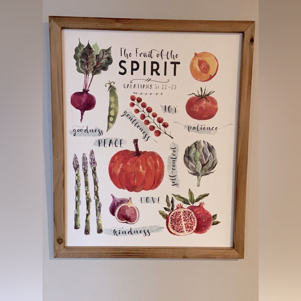 Carpentree brand Fruit Of The Spirit wall decor.